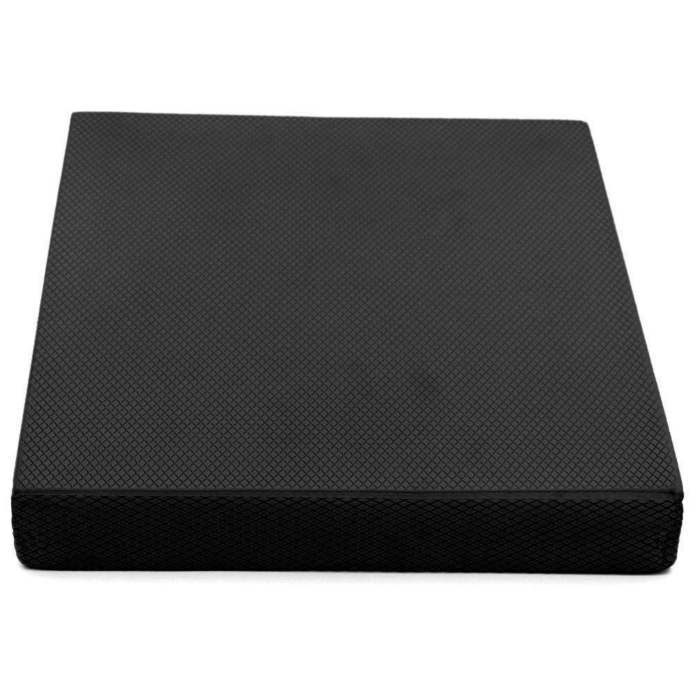 Strainho Non-Slip Balance Foam Pad,Gym Exercise Mat for Physical Therapy, Stability Workout, Knee and Ankle Exercise, Strength Training, Rehab - Chair Cushion for Adults, Kids, and Travel(Black)