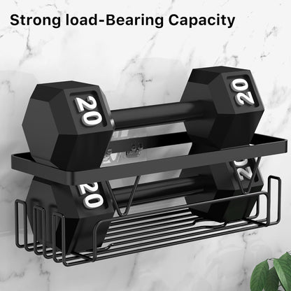 Kegii Shower Caddy, Bathroom Shelf Organiser No Drilling, Adhesive Shower Storage Rack with Soap Razor Holder, Bathroom Accessories, Black, 3 Pack