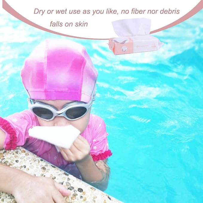 Extra Thick Dry Wipe, Disposable Face Drying Towel 100% Cotton, Lint-Free