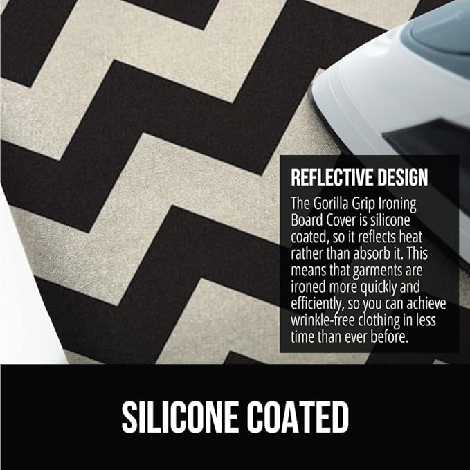 GORILLA GRIP The Original Ironing Board Cover and Pad, Silicone Coating