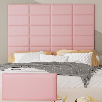 Greymond Headboards Wall Panel for Twin, Self-Adhesive 3D Wall Panels, Upholstered Wall Panel for Bedroom/Living Room (6 Pieces 9.84 in x 23.6 in)