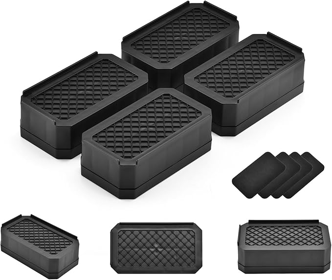 EclatBain Rectangle Bed Risers Furniture Risers Heavy-Duty Rectangular