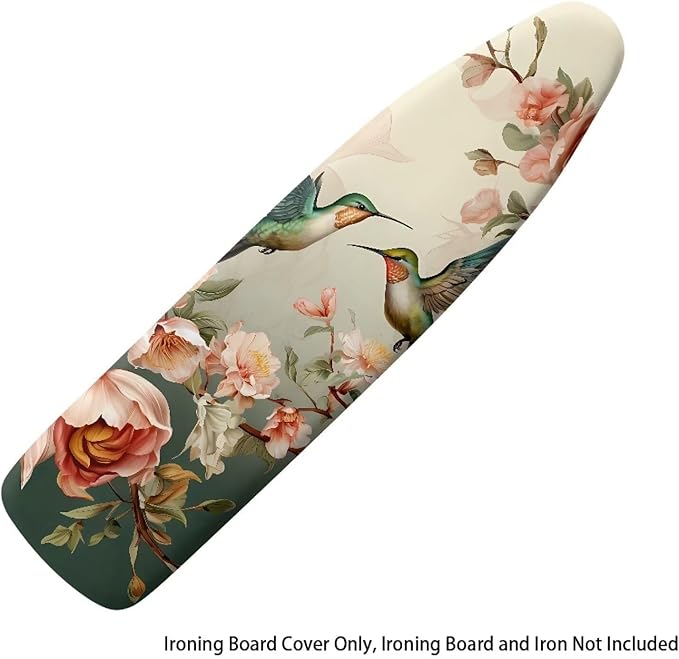 Bird Flowers Iron Board Cover Scorch Resistant Heat Insulation Ironing Board