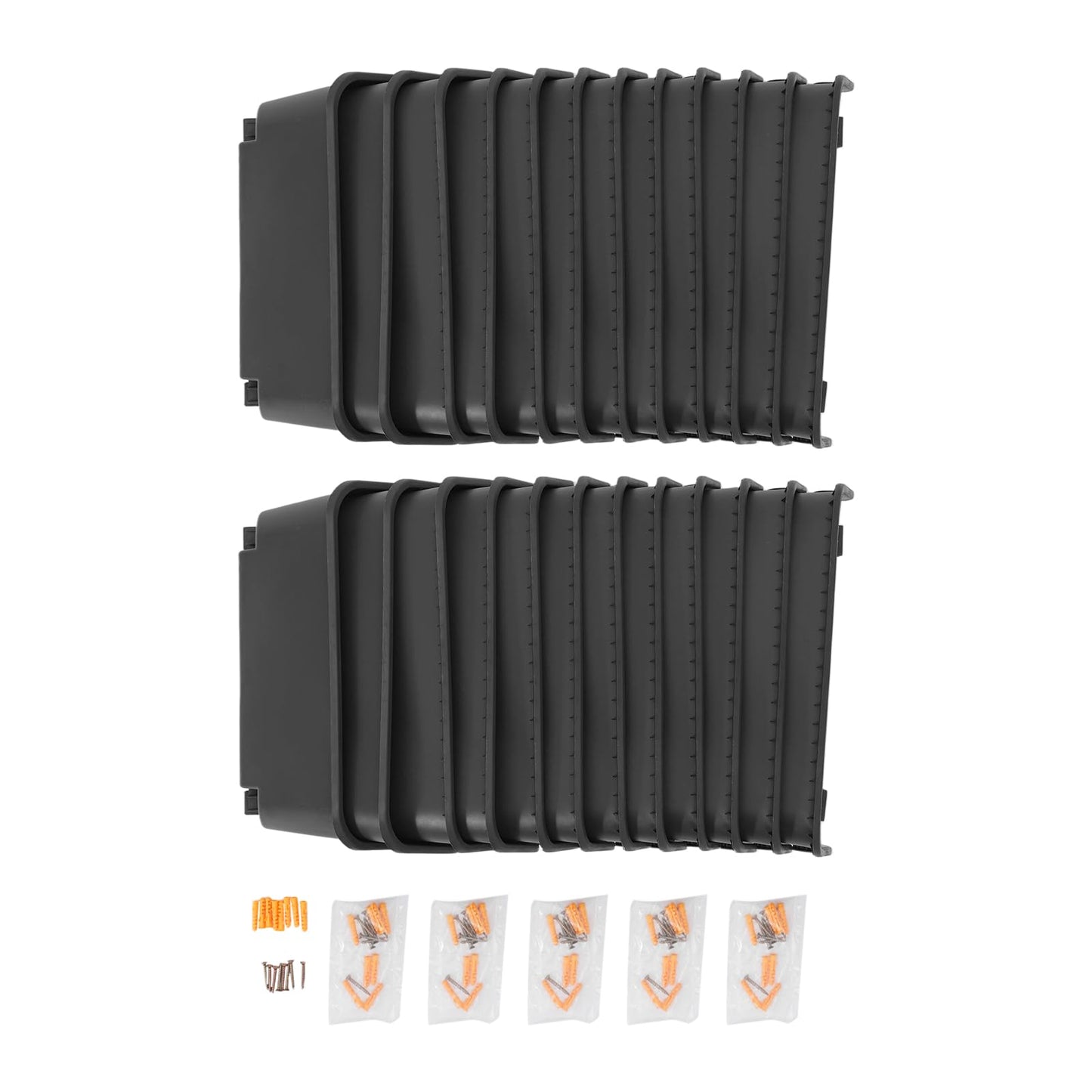 Bazargame Self Watering Vertical Wall Planter with 36 Pots, Vertical Garden Planter for Indoor Plants, Mounted Planter Flower Pot Holder for Herbs Vegetables Fruits, Black