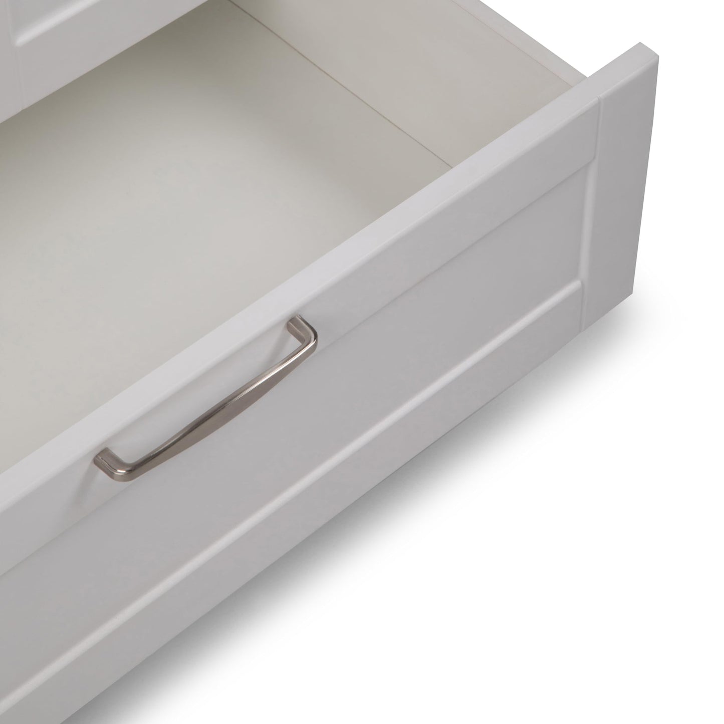 SIMPLIHOME Reed All-in-One 28 inch Wide Utility Sink and Laundry Cabinet in Pure White Finish, Transitional Stainless Steel Sink Cabinet for Laundry Rooms with High-Arch Chrome Faucet and Storage