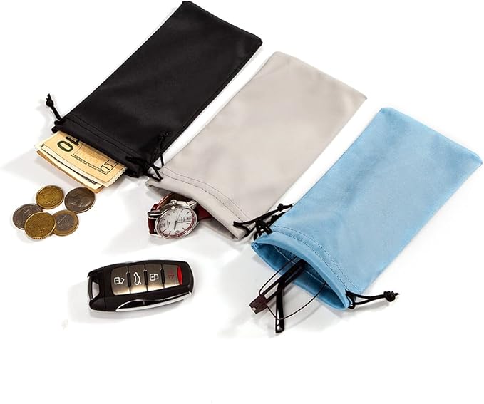 TRIUMPH VISION Soft Eyeglass Pouch 3 Pack