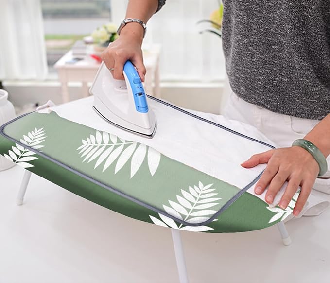 SheeChung 12.5"x32" Small Ironing Board Cover and Pad, Fits Mini Table Top