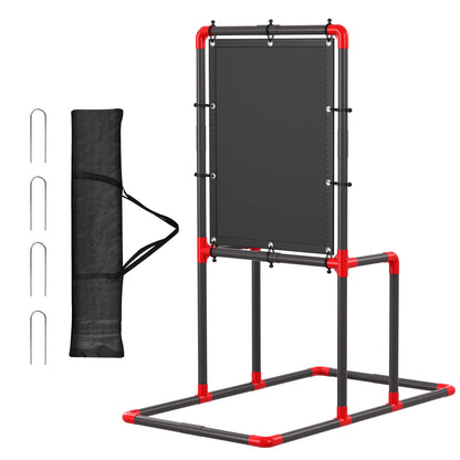 Olpchee Baseball Strike Zone Target for Plastic Balls Compatible with Wiffle Ball and Blitzball Pitching Training Strike Zone Target Set Up and Assemble Easily(Black)