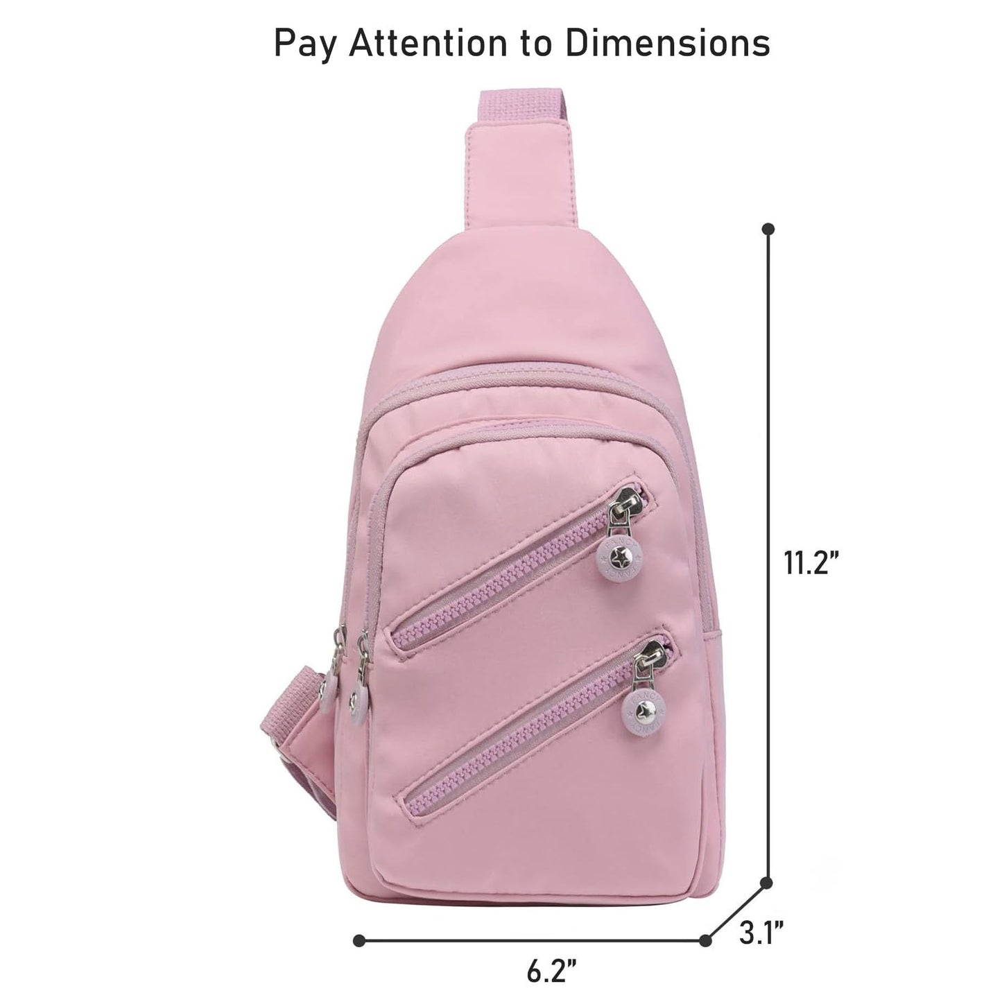 Cross Body Bag Sling Backpack Fanny Pack Small Crossbody Bags for Women Trendy - Black