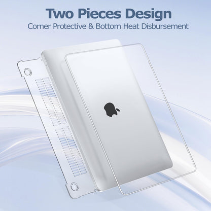 MOSISO Compatible with MacBook Pro 13 inch Case M2 M1 2025 2024-2016 A2338 A2289 A2251 A2159 A1989 A1706 A1708, Plastic Hard Shell Cover &Keyboard Skin&Screen Film&Pouch, Crystal Clear