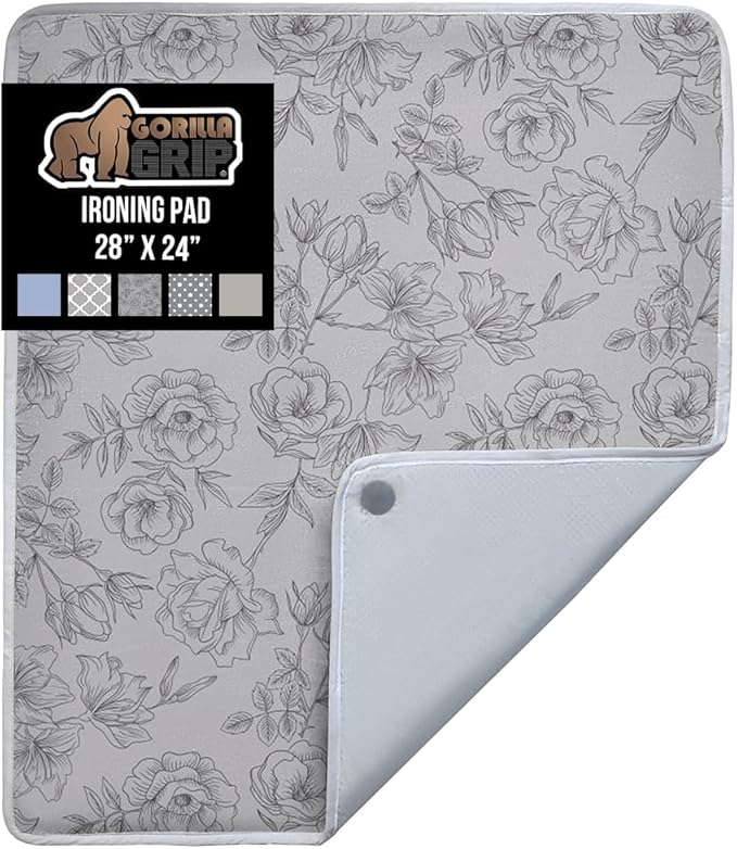 GORILLA GRIP Ironing Mat, Portable Iron Pad, Magnetic Cover