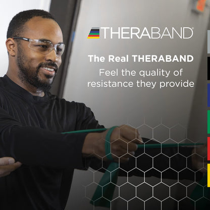 THERABAND Resistance Bands, 6 Yard Roll Professional Latex Elastic Band For Upper & Lower Body, Core Exercise, Physical Therapy, Pilates, Home Workouts, Rehab, Black, Special Heavy, Level 6