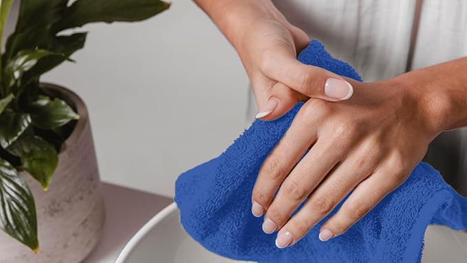Avalon Towels Cotton Washcloths – Size 12x12 Inches, 100% Ring Spun Cotton