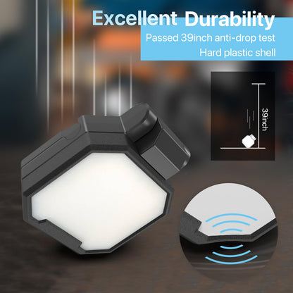 HYPERLITE 1pack LED Construction String Lights 100FT Bundle 2pack Rechargeable Work Light for Job Site Workshop Garage