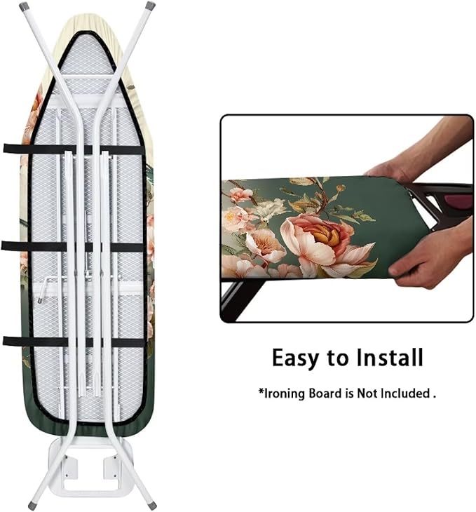 Hummingbird Flower Ironing Board Cover and Pad 15 x 54 Iron Board Covers