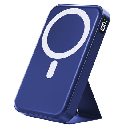 Magnetic Portable Charger, 10000mAh Wireless Power Bank with 20W USB-C Fast Charging, Foldable Stand & LED Display Magnetic Battery Pack, Compatible with iPhone 16/15/14/ All Series