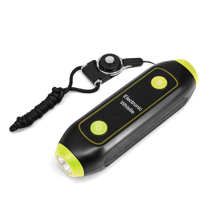 LANRU Electronic Whistle Handheld Electric Whistle with Lanyard Light Flashlight for Coaches Referees P.E. Teacher