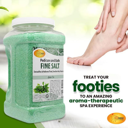 SPA REDI - Detox Foot Soak Pedicure and Bath Fine Salt, Lavender and Wildflower, 128 Oz - Made with Dead Sea Salts, Argan Oil, Coconut Oil, and Essential Oil, Hydrates, Softens and Moisturizes