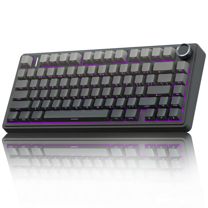 AULA F75 Wireless Mechanical Keyboard, Gasket Mounted, Hot Swappable, Pre-lubed Reaper Switches, RGB Backlit, 2.4GHz/Type-C/Bluetooth Gaming Keyboard (75%)