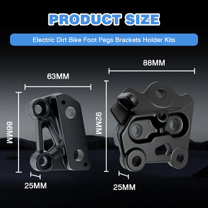Electric Dirt Bike Foot Pegs Brackets Holder Kits Compatible with Talaria XXX X3 and Talaria XXX X3 PRO Footpeg Pedal Bracket Support