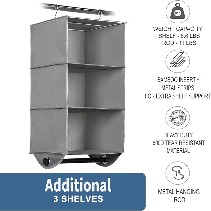 HOLDN’ STORAGE Hanging Closet Organizer