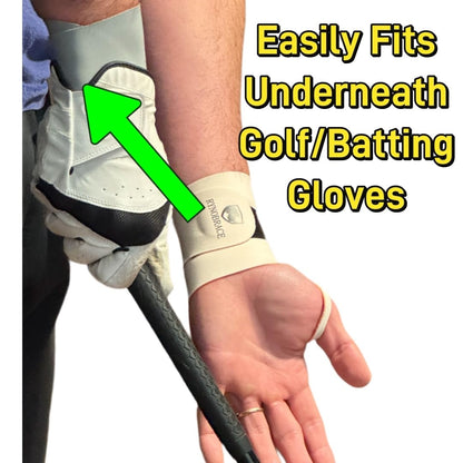 RynoBrace Wrist Support- Thin Adjustable Wrist Brace for Sports, Workouts, & Daily Use (Black)