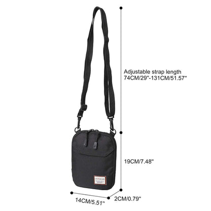 Small Crossbody Shoulder Bag for Men, Mini Messenger Bag for Cell Phone Travel Outdoor Hiking , Neck Pouch Passport Wallet with Adjustable and Removable Strap