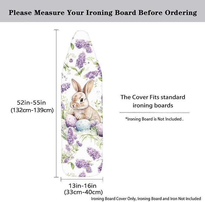 Easter Egg Bunny Lavender Iron Board Cover