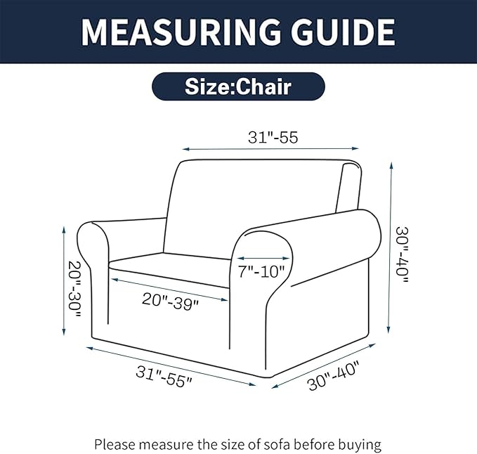 Cupuamon 2026 New Stretch Chair Sofa Slipcovers Couch Cover