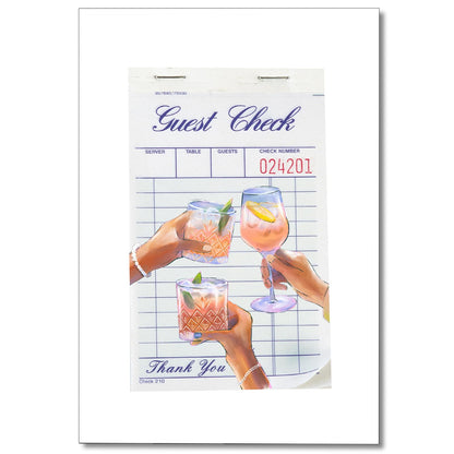 Xianyojafa Funky Guest Check Canvas Wall Art, Trendy Preppy Blue Bar Cart Poster for Room Aesthetic, Cocktail Cheers Alcohol Print, Retro Home Bar Pub Bar Cart Wall Decor 12x16in Unframed