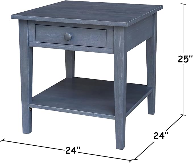IC INTERNATIONAL CONCEPTS Spencer Gray Wood End Table