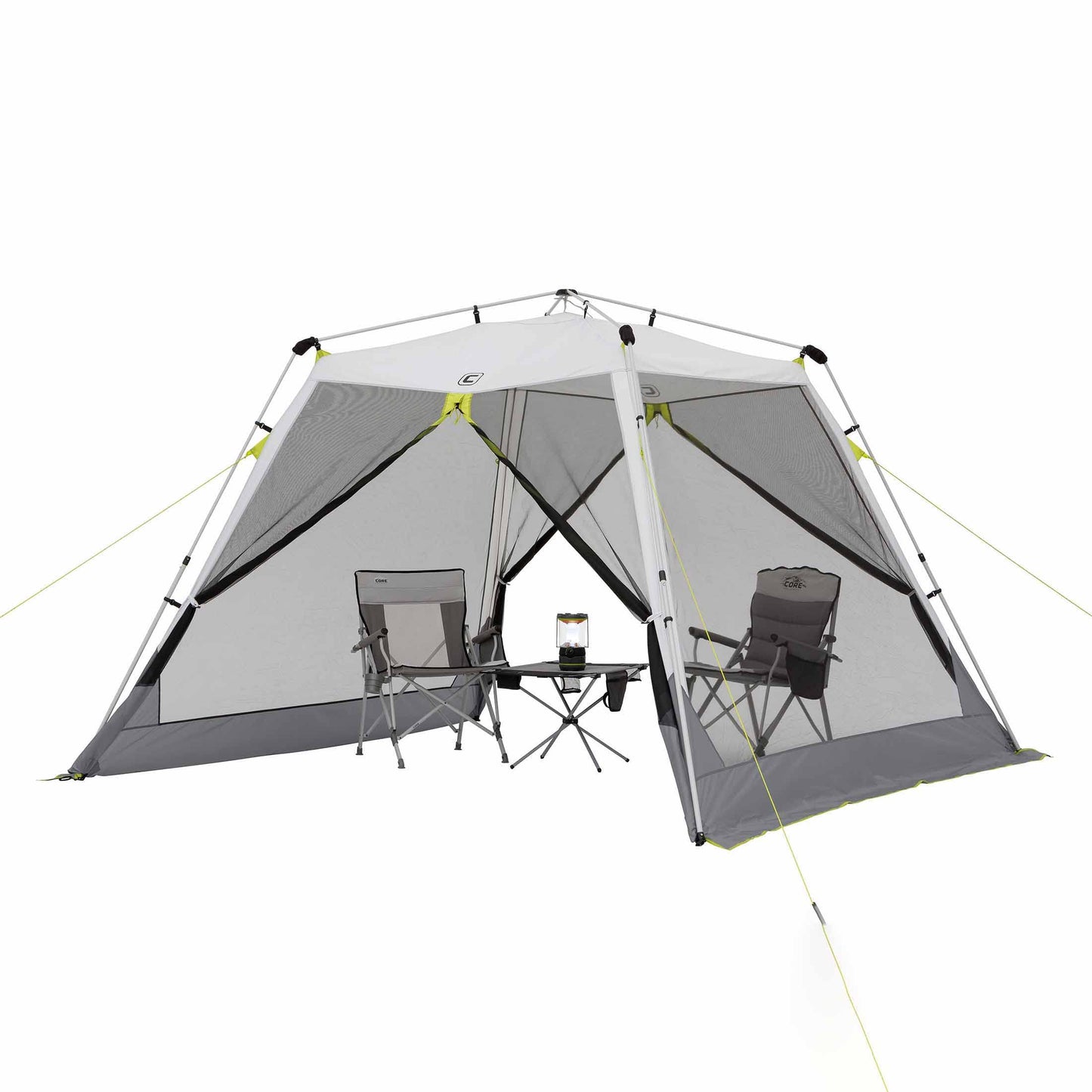 CORE 10’x10’ Instant Screen House | Folding and Portable Large Pop Up Tent Gazebo Canopy Shelter with Included Carry Bag | Perfect for Family Camping, Outdoor, Picnic, Backyards, and Tailgate