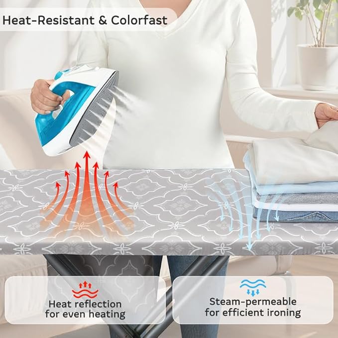 FIOBEE Ironing Board Cover and Pad Extra Thick Iron Board Pad