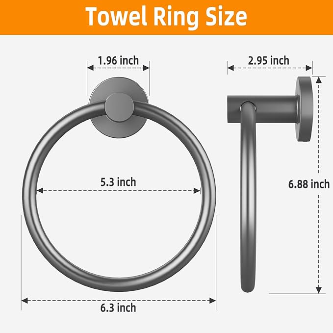 Towel Ring 2Pack, SUS304 Stainless Steel Hand Towel Holder