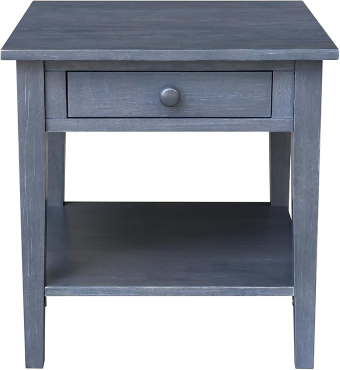 IC INTERNATIONAL CONCEPTS Spencer Gray Wood End Table
