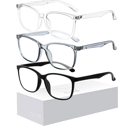 Oilway Blue-Light Blocking Glasses for Women Men - 3Pack Computer Reading/Gaming/TV/Phones Glasses Anti Eyestrain & UV Glare