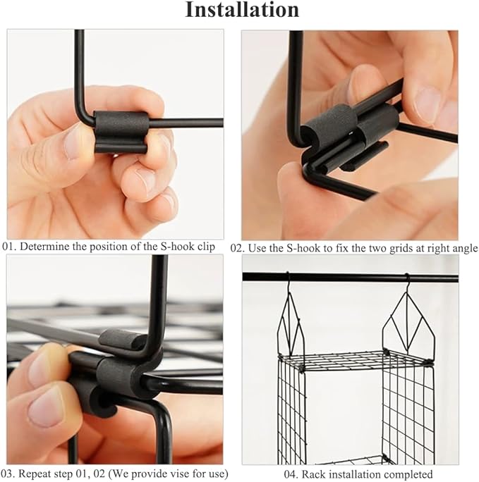 Hanging Closet Organizer, Carbon Steel 6-Shelf Closet Hanging Storage,