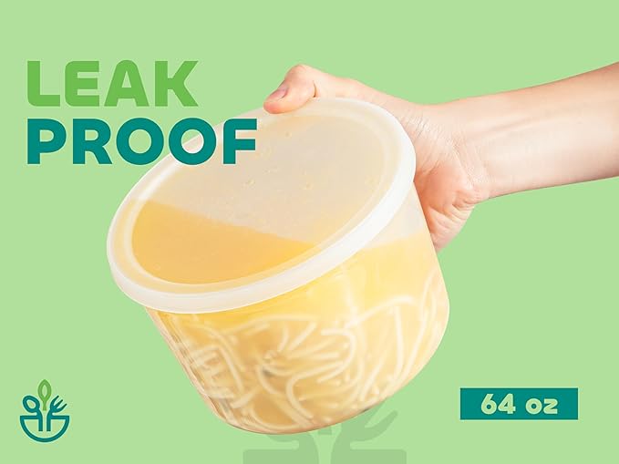 JoyServe 64 oz Plastic Containers