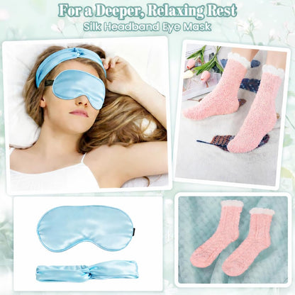 Get Well Soon Care Package for Women, 12 Pcs Deluxe Self-Care Gift Box with Cyan Cozy Blanket, Tumbler, Candle & Spa Feel Better Basket – After Surgery, Thinking of You, Encouragement Recovery Gifts