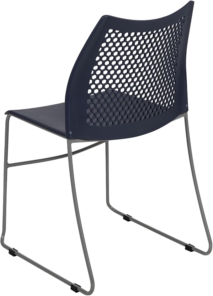 Flash Furniture HERCULES Series 661 lb. Capacity Navy Stack Chair