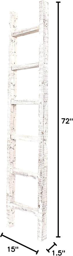 BARNWOODUSA Rustic Decorative Ladder