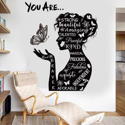 Inspirational Wall Decals Motivational Quote Wall Stickers Peel and Stick Wall Decor Motivational Saying Positive Wall Sticker for Girls Living