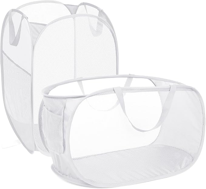 2 Pcs Durable Collapsible Laundry Baskets