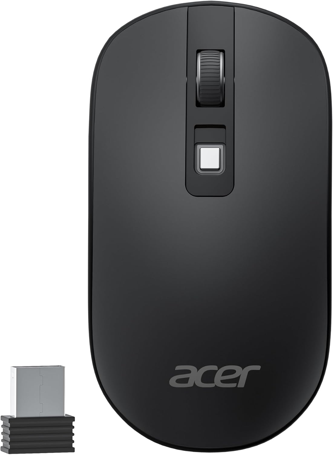 acer Computer Mouse Wireless, 2.4G Slim USB Wireless Mice with USB Receiver, 800/1200/1600 Adjustable DPI Optical Laptop Mouse with 4 Buttons, Portable for Laptop, Desktop, PC