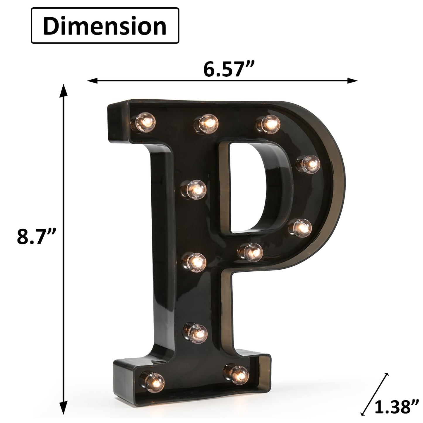 OYCBUZO Light Up Black Alphabet Marquee Letters Sign LED Marquee Number Lights Sign for Night Light Home Bar Christmas Lamp Birthday Party Wedding Decoration P