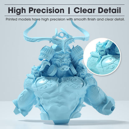 eSUN 3D Printer Rapid Resin, 405nm LCD UV-Curing S200 Standard Photopolymer Resin with High Precision and Macaron Color 3D Printing Liquid for Photon LCD 3D Printer, 1000g White
