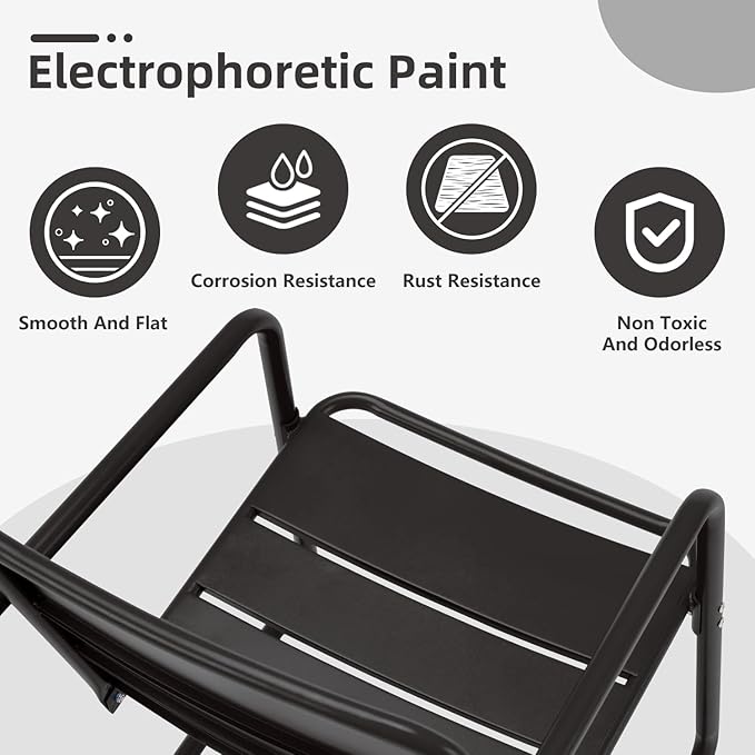 MELLCOM Patio Chairs Set of 2, Small Patio Furniture Set