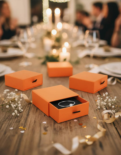 Wuqoioo Jewelry Gift Box, 12 Pack Necklace Gift Boxes Bracelet Cardboard Jewelry Gift Boxes Necklace Box For Bracelets Earrings Necklaces Jewelry Gift (Orange)