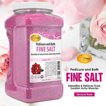 SPA REDI - Detox Foot Soak Pedicure and Bath Fine Salt, Lavender and Wildflower, 128 Oz - Made with Dead Sea Salts, Argan Oil, Coconut Oil, and Essential Oil, Hydrates, Softens and Moisturizes
