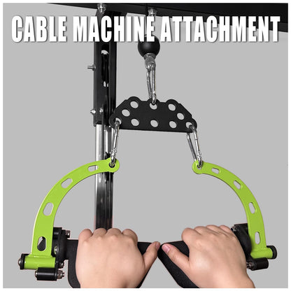 Multi-Grip Lat Pull Down Bar for Home Gym Fitness, Spreader Plate Lat Pulldown Attachments for Pulley System Cable Machine, Double to Single Cable Attachment Exercise Handle (MINI BAR)